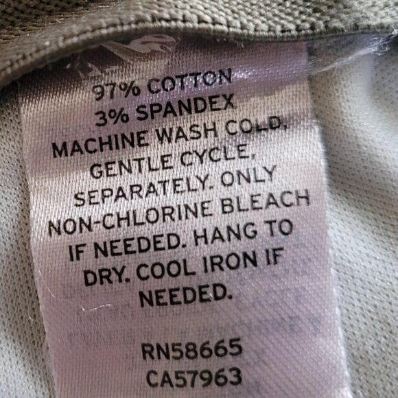 Wide-leg Army Green Caslon Pants Size 4. - Picture 4 of 6